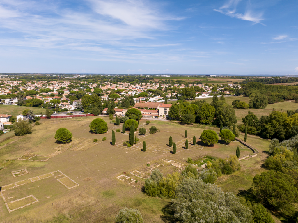 Vue du site archéologique Lattara à Lattes, vestiges de la cité portuaire étrusque