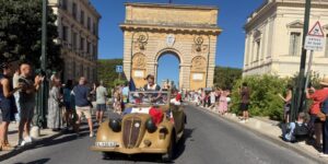 Véhicules militaires d’époque lors des commémorations à Montpellier